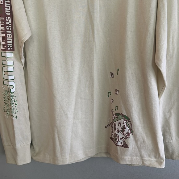 HUF men NWOT tan Sound Systems long sleeve skateboard tshirt - Picture 5 of 12